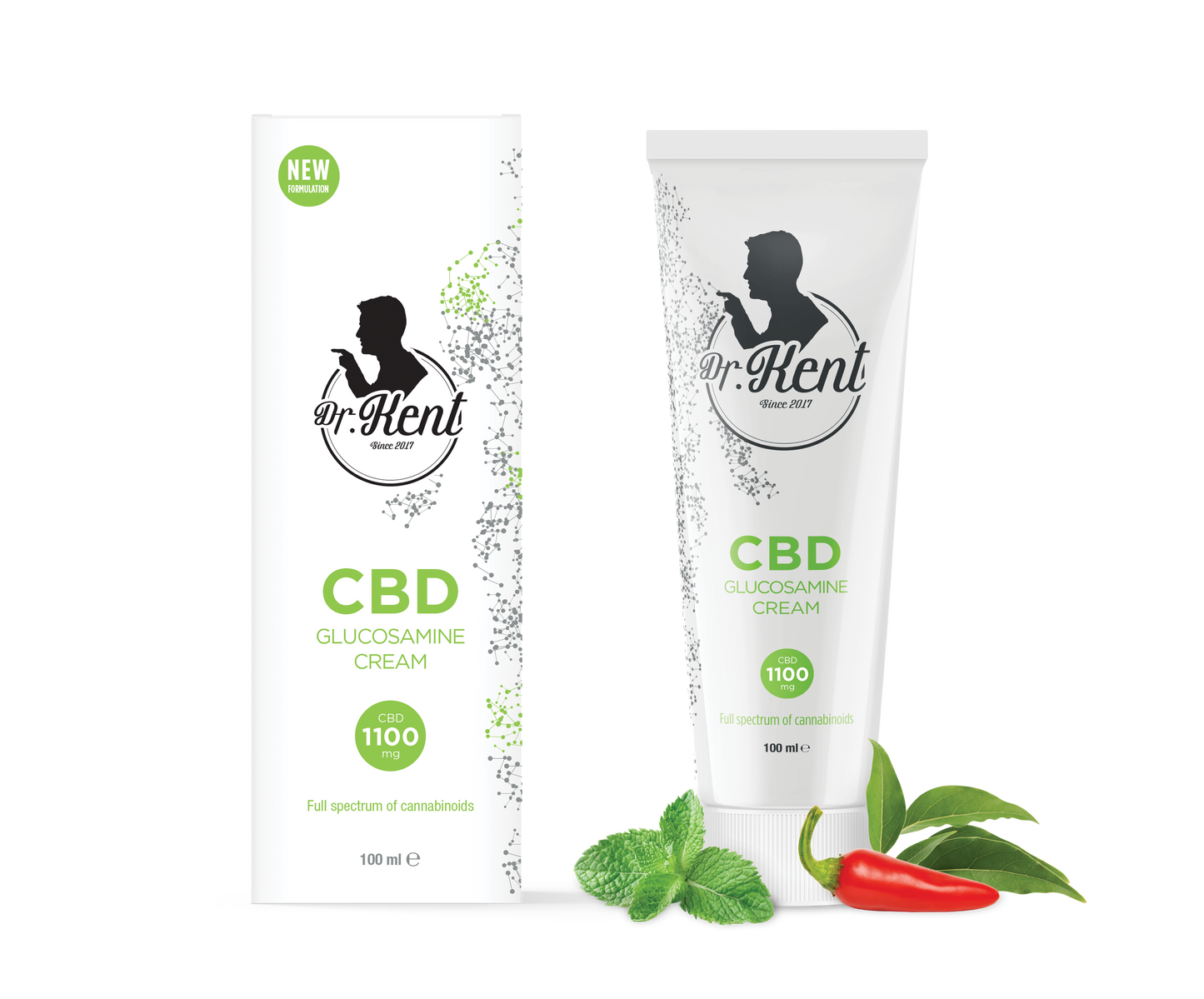 Dr Kent CBD og glúkósamín verkjakrem